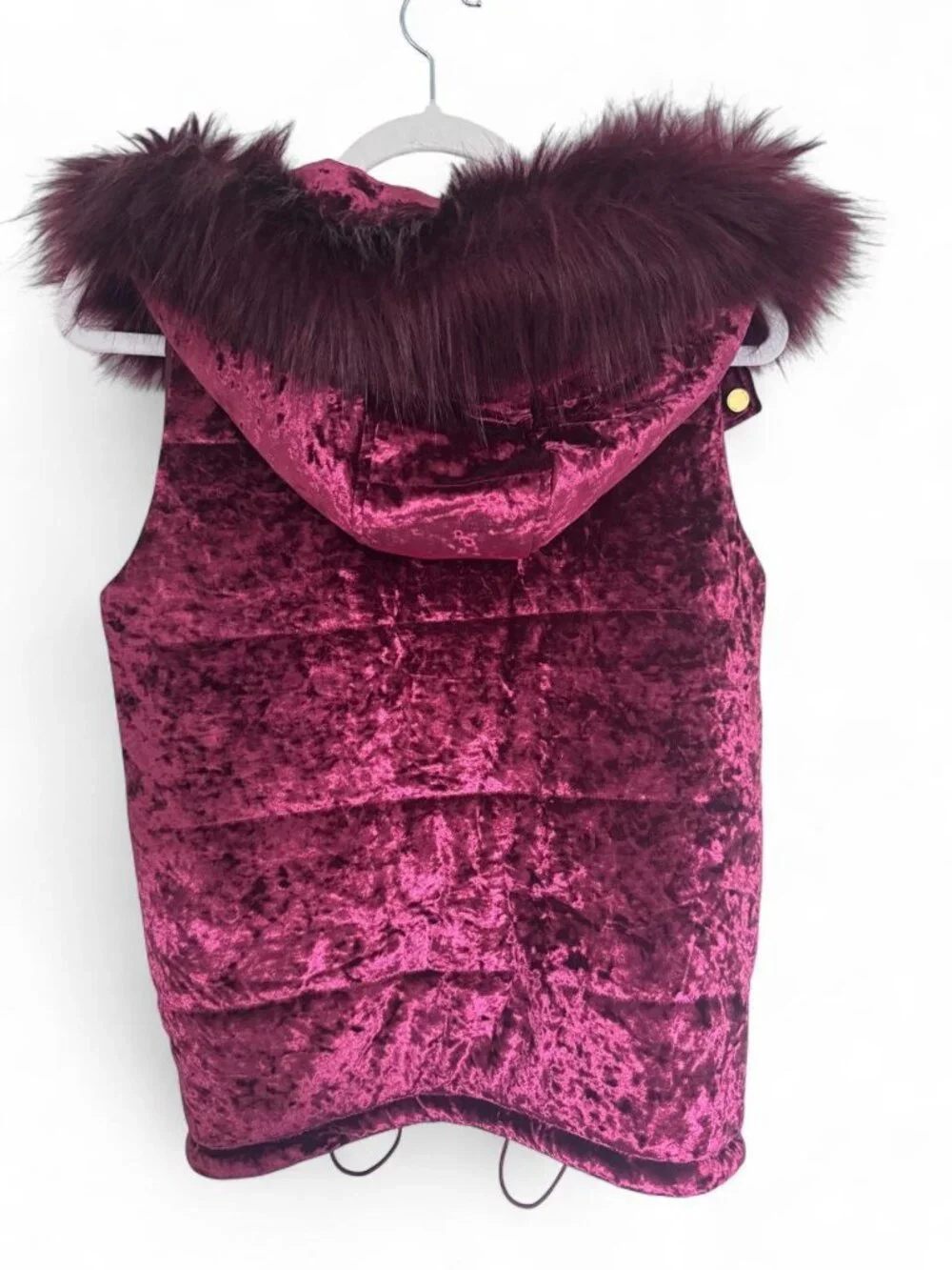 Michael Kors hooded velour puffer vest